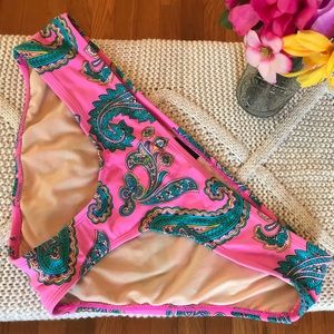 Pink Paisley Bikini Bottom